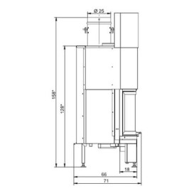 Облицовка BRESSANONE + топка ECOMONOBLOCCO 78 exagone (Palazzetti)