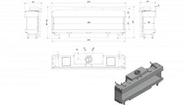 Топка газовая Kratki PRO LEO/LP/200/G31/37MBAR (баллонный газ)