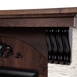 Электрокамин RealFlame Corfino NT орех с очагом Fobos Lux Black