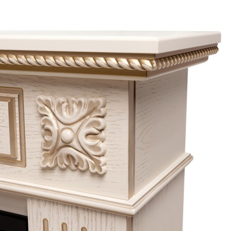 Портал каминный из МДФ RealFlame Siena 42/BV белый дуб с золотой патиной, под очаги Beverly 1000 и Saphir 42