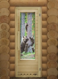 Дверь DoorWood Элит Мишки с фотопечатью 73х185
