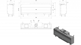 Топка газовая Kratki PRO LEO/200/G20 (магистральный газ)
