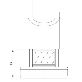 Облицовка MONTECARLO fulli-fitted + топка ECOMONOBLOCCO 66 round 180° (Palazzetti)