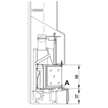 Облицовка MONTECARLO fulli-fitted + топка ECOMONOBLOCCO 66 round 180° (Palazzetti)