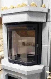 Облицовка 6/6 Sandstein + топка 600/57 K ECOplus, черная рамка (Hark)
