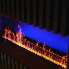 Электрокамин с очагом Schönes Feuer Очаг 3D FireLine 3000 Steel + Blue Effect Flame (PRO)