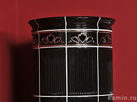 Печь BELLA NOCHE 2 ECOplus, schwarz-gl, рамка хром, обводка платина (Hark)