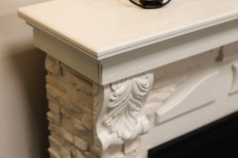 Каминокомплект Dublin (Разборный) - Орех каньон / Сланец с очагом Majestic FX Brass