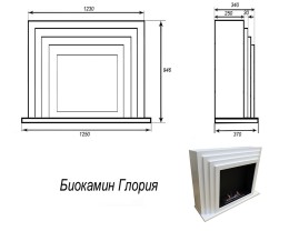 ГЛОРИЯ, белый, пр-во FireBird(Россия) (с возможностью установить стекло)