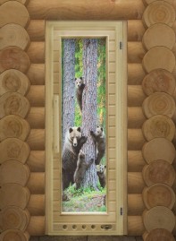 Дверь DoorWood Элит Люкс Мишки с фотопечатью 73х185
