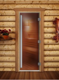 Дверь для бани и сауны DoorWood Престиж Бронза 180х60 (по коробке)