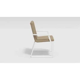 Стул Gardenini Voglie Armrest белый бежевая с подлокотниками