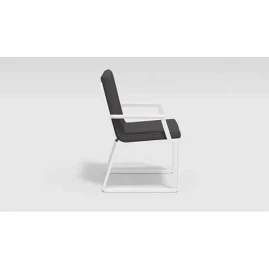 Стул Gardenini Voglie Armrest белый антрацит с подлокотниками