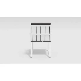 Стул Gardenini Voglie Armrest белый антрацит с подлокотниками