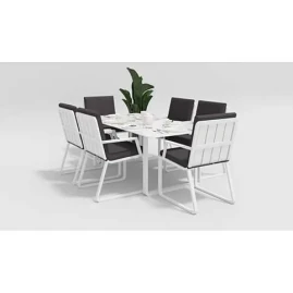 Стул Gardenini Voglie Armrest белый антрацит с подлокотниками