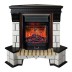Электрокамин RealFlame Stone Coner AO с очагом Majestic Lux BL, пульт ДУ