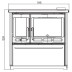 Плита PLAMEN 850 GLAS, белая, труба слева (Plamen)