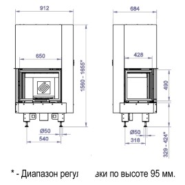 Каминная топка CFR 650B (Stav)