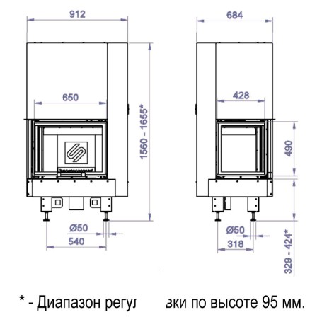 Каминная топка CFR 650B (Stav)