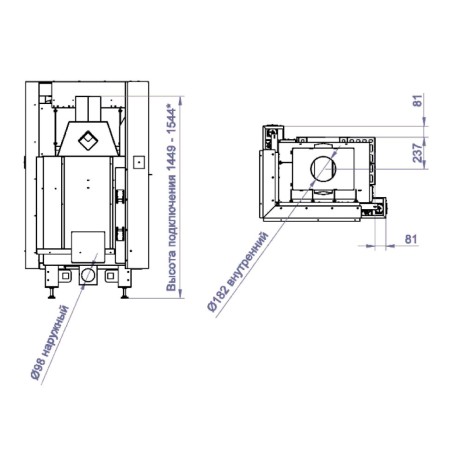 Каминная топка CFR 650B (Stav)
