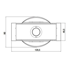 Облицовка DALLAS + топка ECOMONOBLOCCO 66 BIFACCIALE SX (Palazzetti)